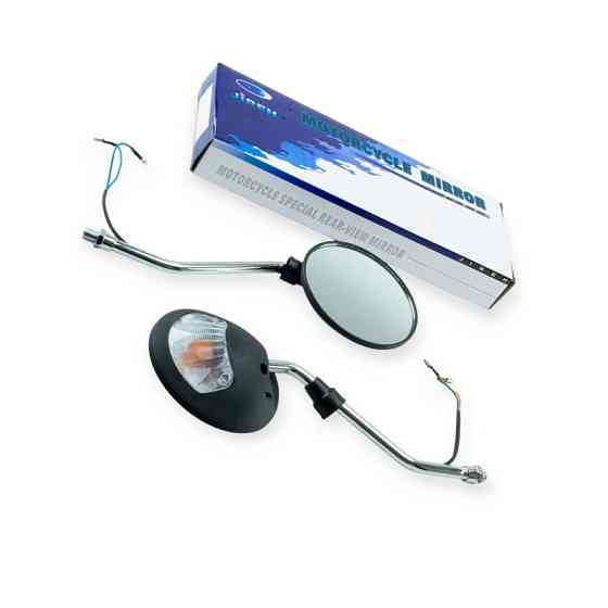 Зеркала Дельта , Minsk Sonik (круглые, черные с поворотами) 8 -10 мм мопед Мукачево