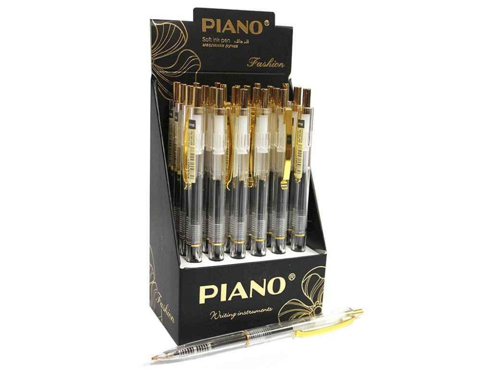 Ручка масляна чорний автомат 0,7мм PS-009 ТМ PIANO Київ - фото 1