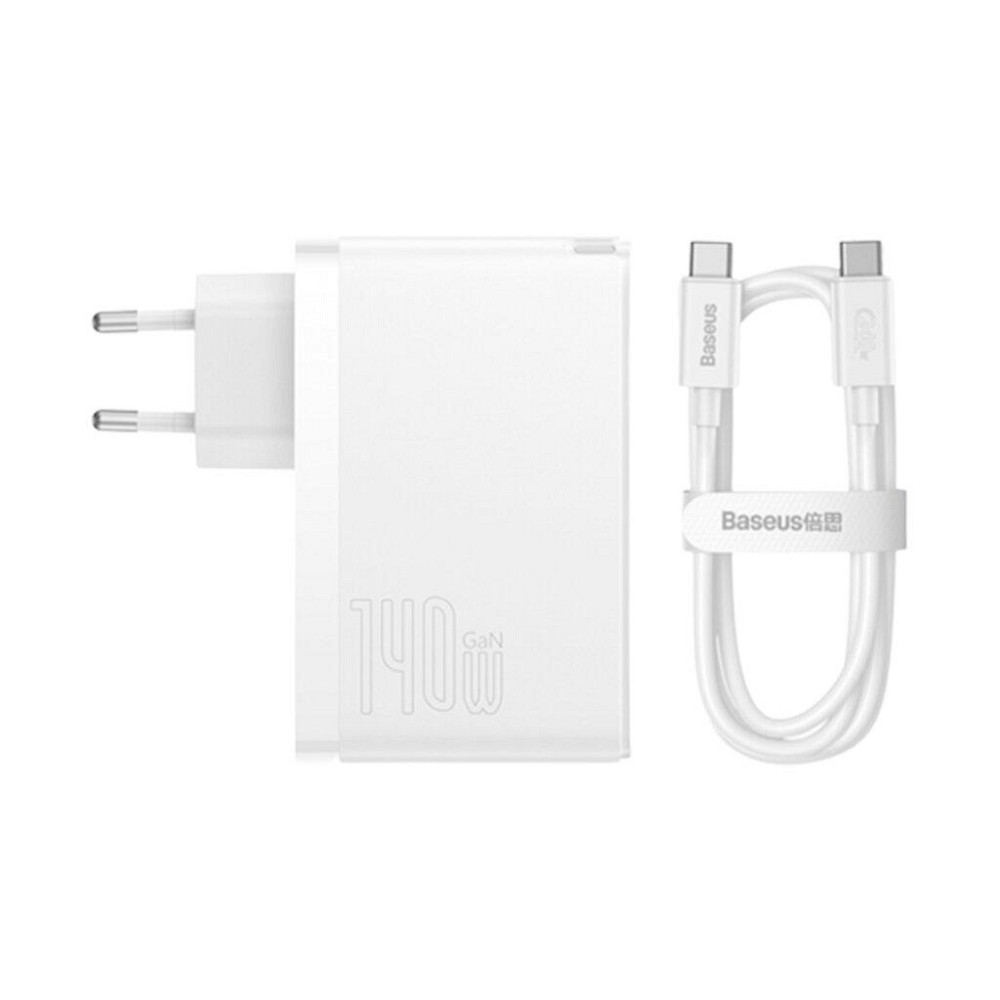 Сетевое зарядное устройство Baseus GaN5 Pro 3 порта, USB + Type-C 140W Белый (CCGP100202) Киев - изображение 3
