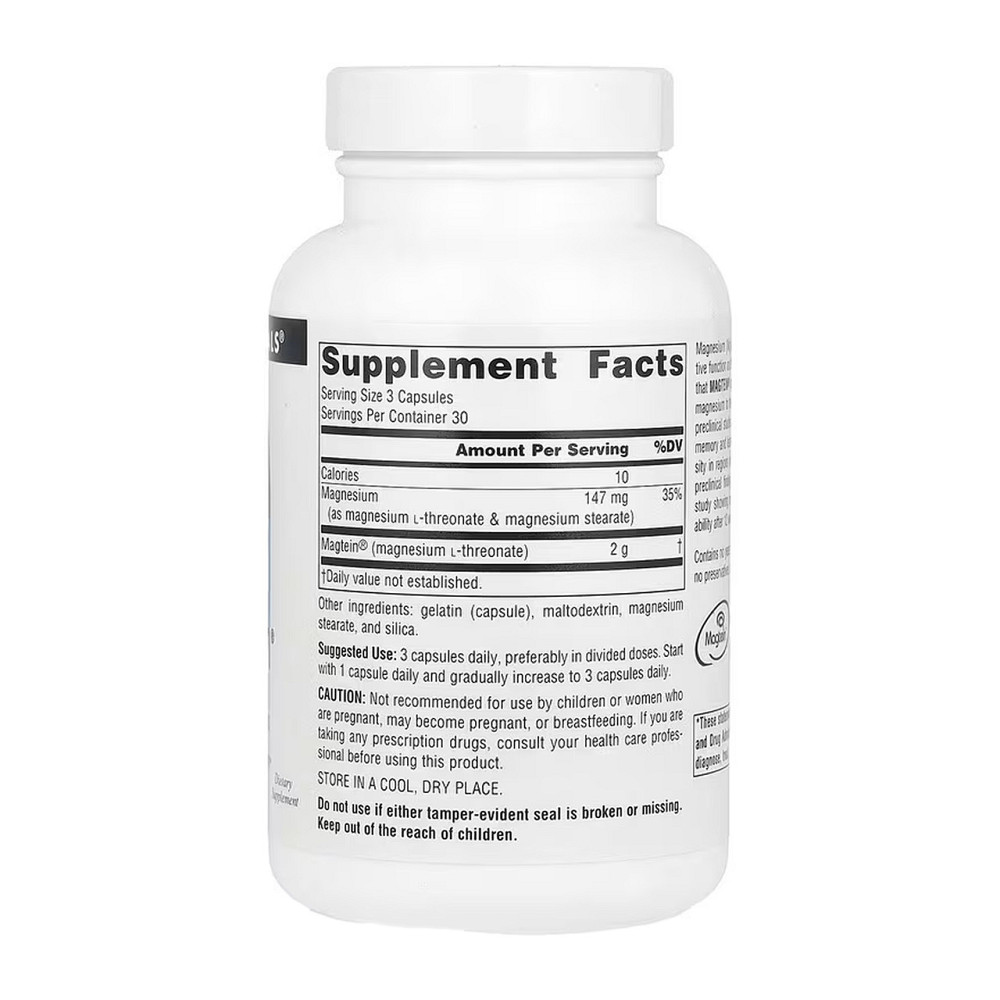 Магний L-треонат Source Naturals Magtein 667мг 90 капс Киев - изображение 2