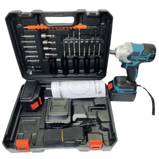 Аккумуляторный бесщеточный гайковерт на 2 аккумулятора с набором инструментов 1135-4 Коломия