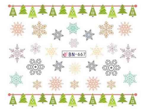 Новогодние наклейки на ногти BN-667 Киев