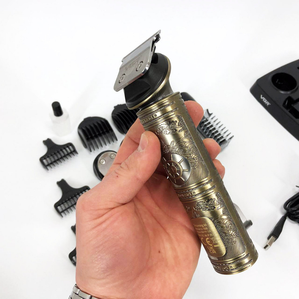 Машинка-тример 3 в 1 для стрижки волосся, Професійний тример з насадками, Тример для скронь TU-53 Львів - фото 9