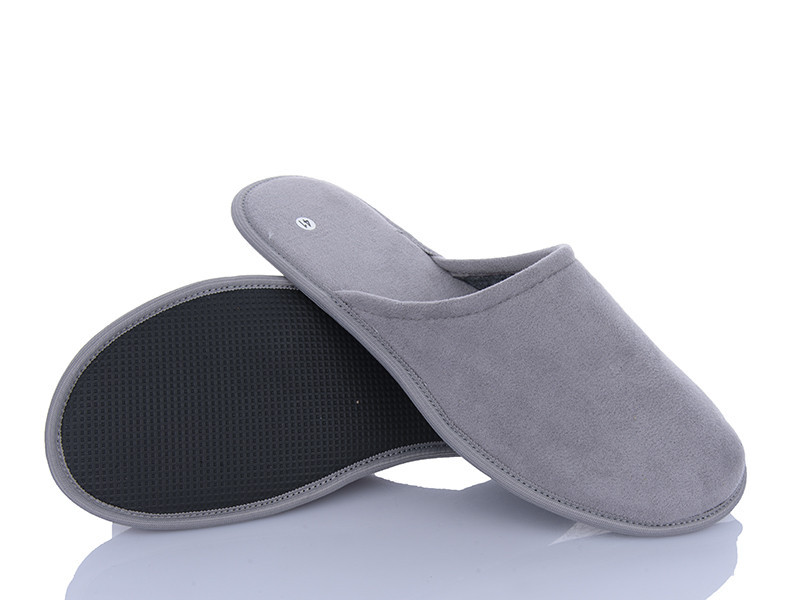 Тапочки мужские серые закрытый носок замш на трикотаже Одесса - изображение 5