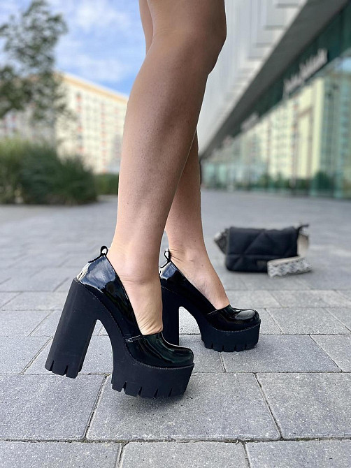 Туфлі жіночі SOFIS чорні лаковані шкіра каблук 12.5см розмір 36 (5276) Коломия - фото 5