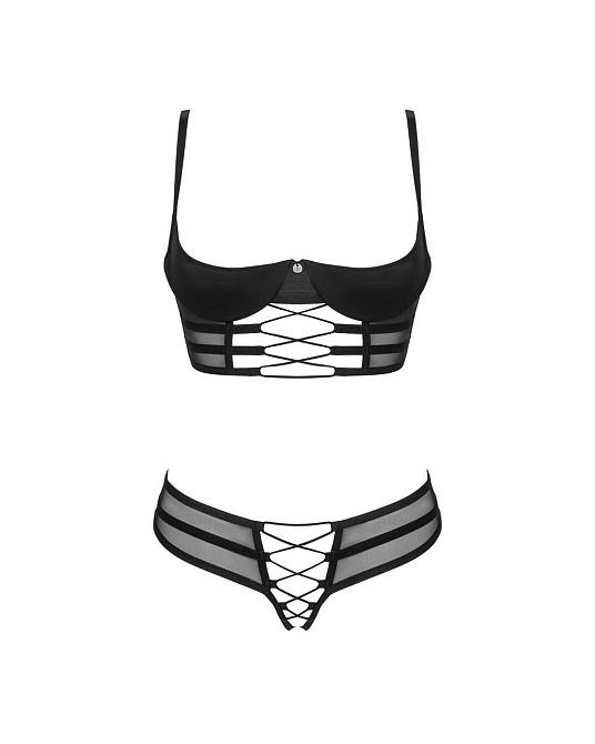 Комплект Obsessive Roxelia 2-pcs crotchless set M/L Sex Aura Київ - фото 3