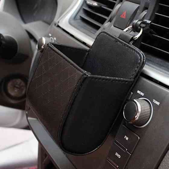 Підвісний органайзер для автомобіля на вентиляцію авто-органайзер кишеня для дрібниць і документів чорний Мукачево