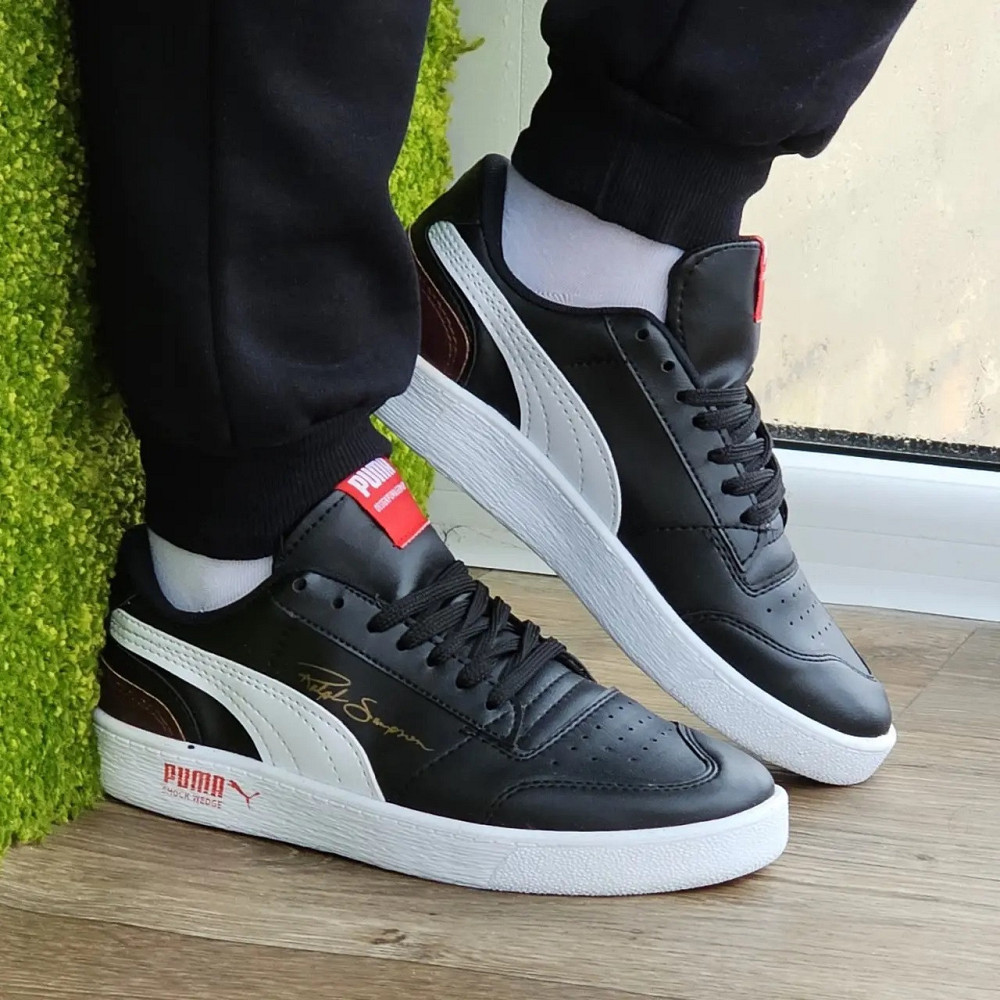 Кроссовки Мужские Puma Чёрные Кожаные Пума (размеры: 40,41,42) Днепр - изображение 2