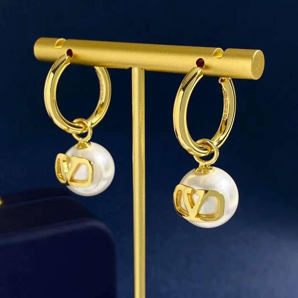 Брендовые серьги Валентино/Valentino, позолота Одесса - изображение 1