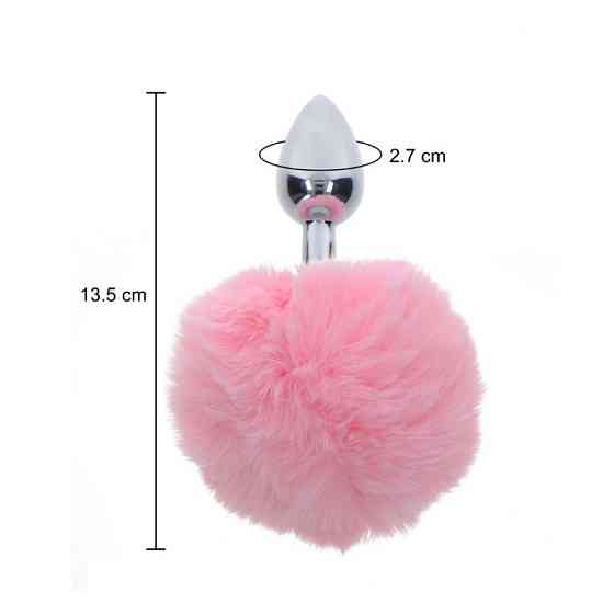 Анальна пробка з кролячим хвостиком Taboom Bunnytail Buttplug, рожевий Sex Aura Київ