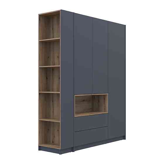 Етажерка до шафи Doros Дейл Антрацит/Дуб Евок 52х28х220 (41516267) (DRS-012174) Львів