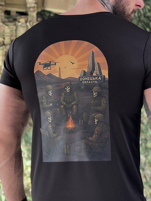 Футболка Донецька область black ДЛ7401 Одеса - фото 2