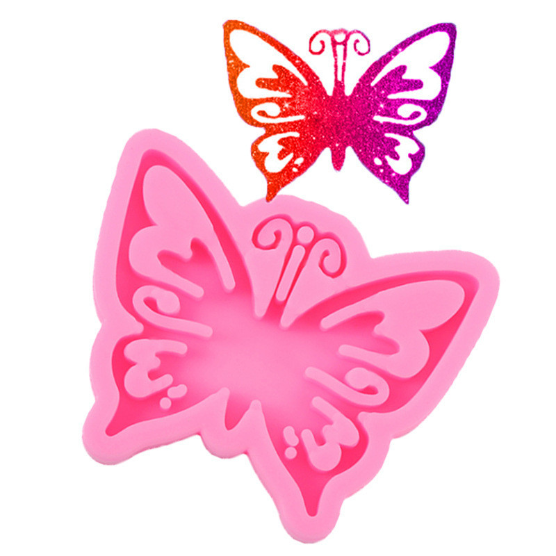 Молд силиконовый Бабочка 80 на 65 на 53 мм розовый Киев - изображение 6