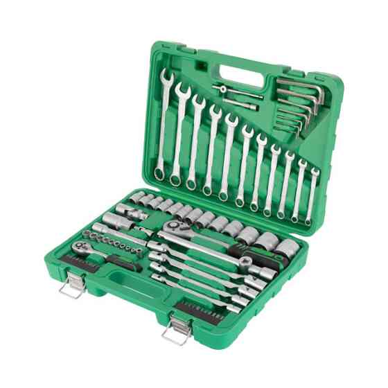 Набір інструментів INTERTOOL 1/2" & 1/4", 77од.(гол.4-32мм, кл.комб,7-19мм,кл.шарн.8-15мм) - для автосервісу Львів