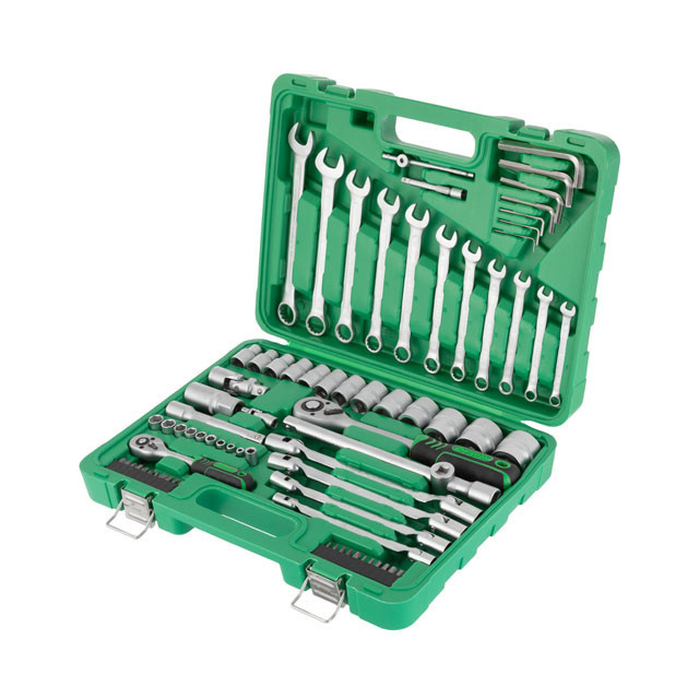 Набір інструментів INTERTOOL 1/2" & 1/4", 77од.(гол.4-32мм, кл.комб,7-19мм,кл.шарн.8-15мм) - для автосервісу Львів - фото 1