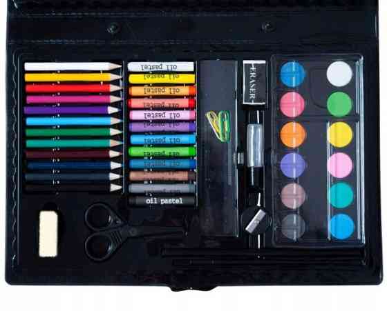 Набор для рисования 86 элементов в чемодане карандаши и фломастеры Maaleo (9173) Нововолынск