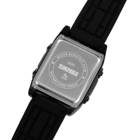 Часы наручные мужские Skmei 2203 (Черный с белым) Киев