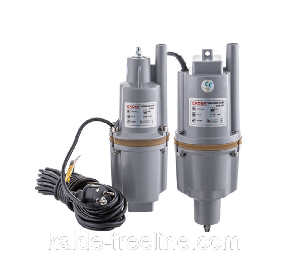 Насос вібраційний занурювальний KOER KVP 60-1 одноклап. нижній забір H=70M, Q=1,2кбМ, P=250 Харків - фото 2