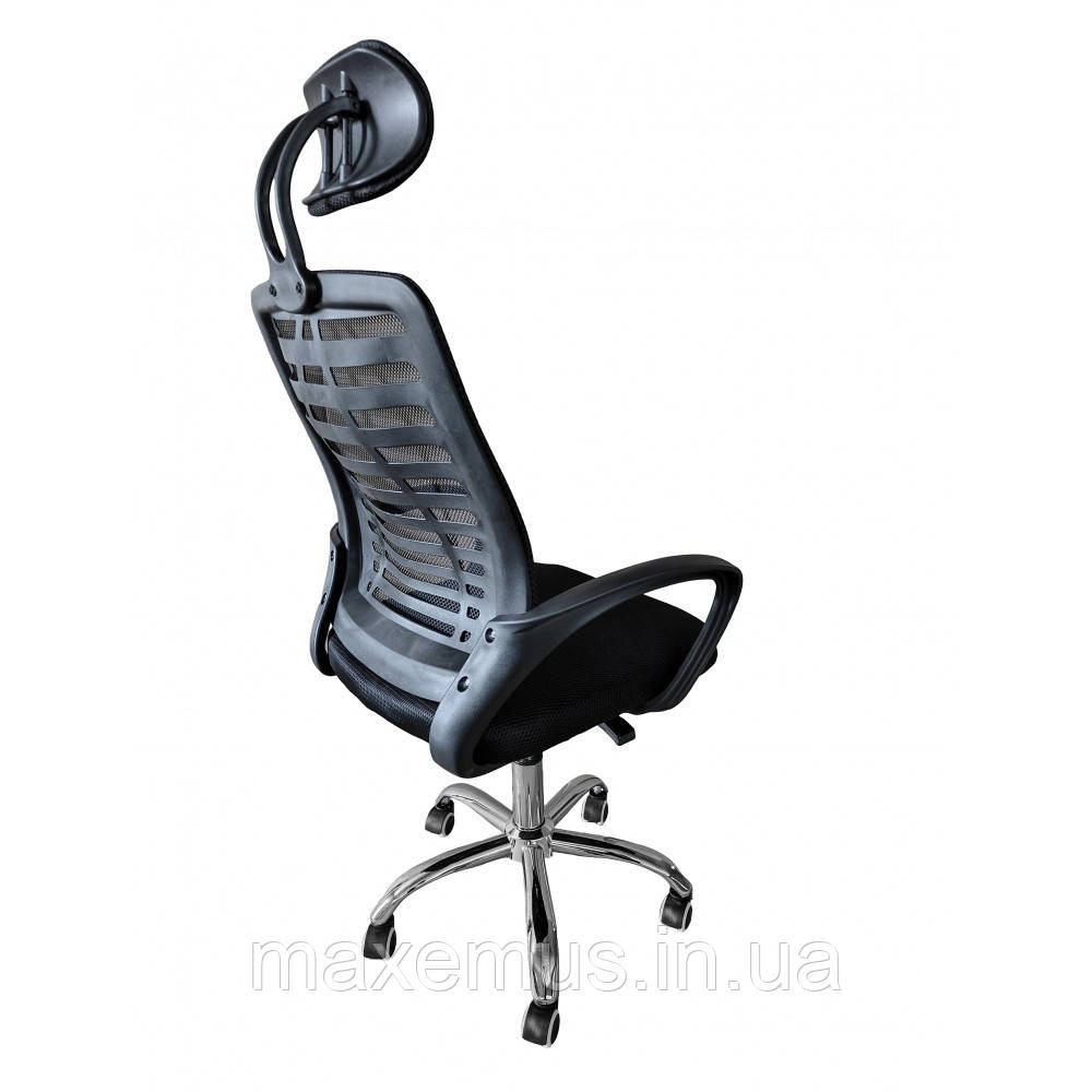 Офисное кресло операторское для персонала Bonro B-6200 с подголовником кресло для офиса черное Мостиска - изображение 3