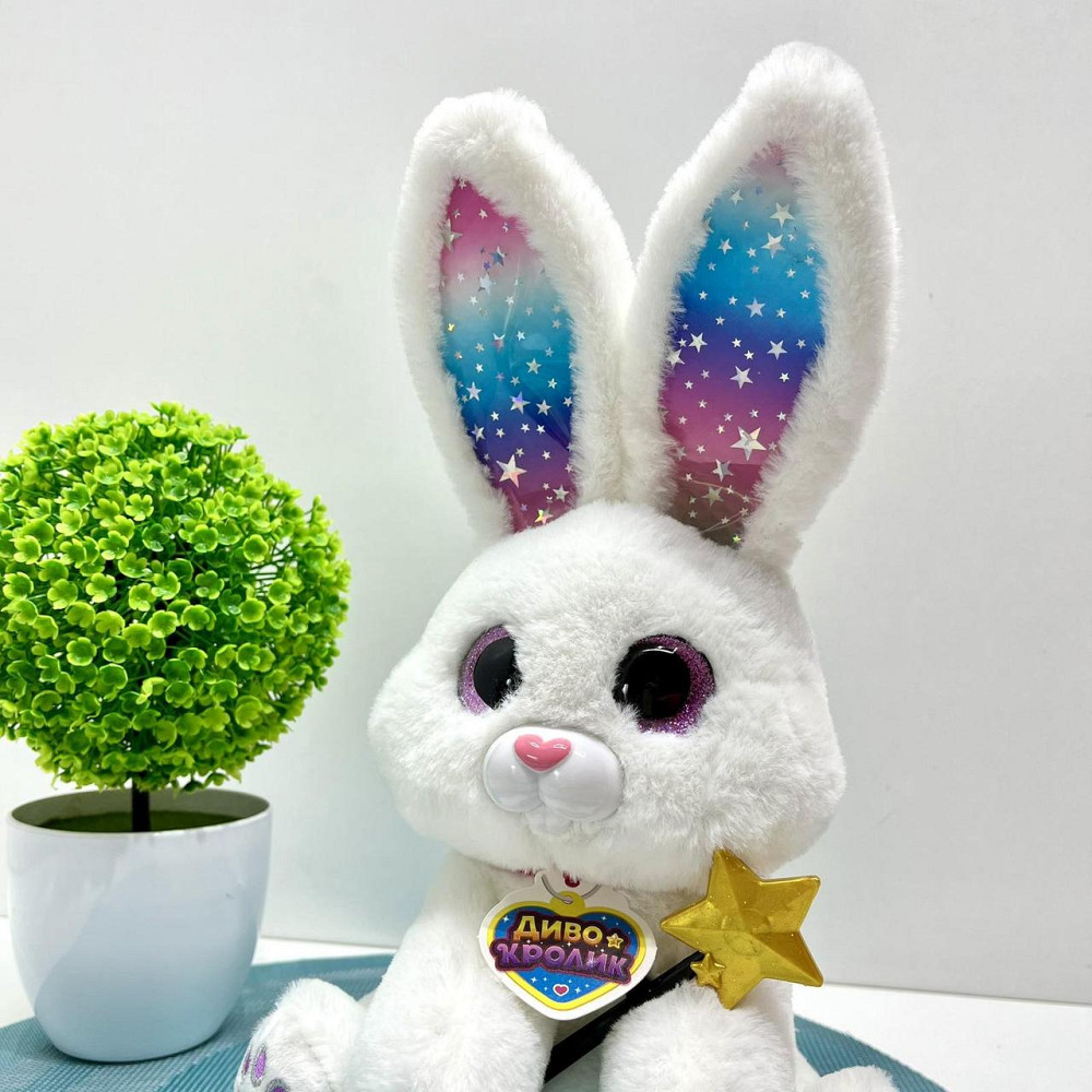 Зайчик інтерактивний Чудо Кролик 30см звук світло фрази рухливий реагує на паличку Білий (M 6144 I UA) Чернигов - изображение 7