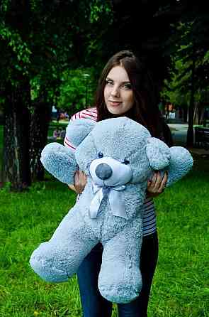 Плюшевий ведмедик М'яка іграшка Рафаель 80 см Сірий Тернопіль