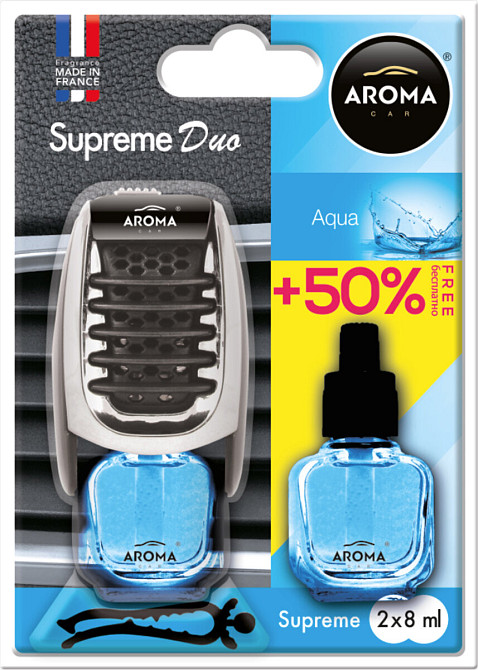 Ароматизатор Aroma Car Supreme Duo Slim Aqua рідкий 7мл Киев - изображение 1