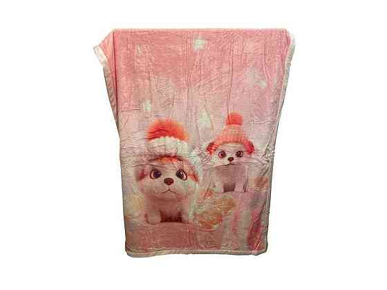 Плед 100*130 детский 5Д арт.8308 Щенки розовый ТМ MALLORY HOME Киев