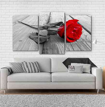 Модульна картина Квіти Троянда Art-235_3 Київ