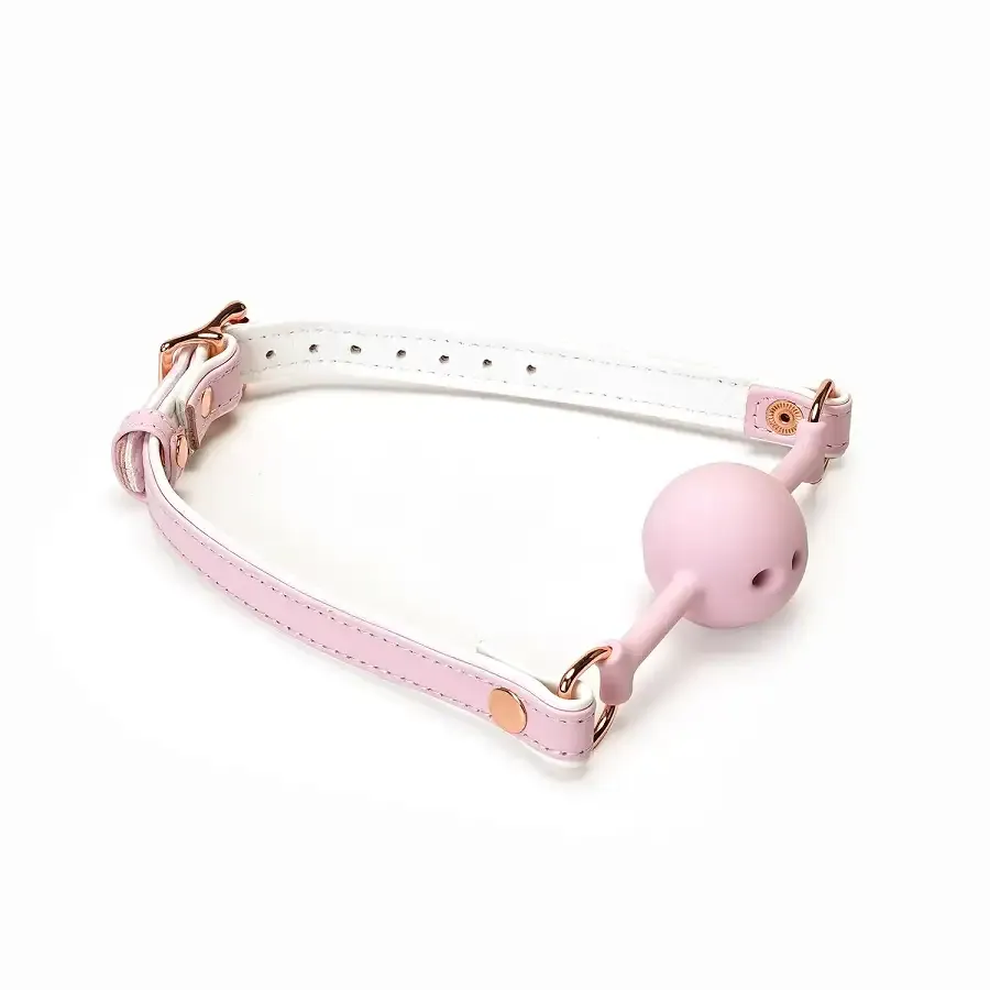Кляп Liebe Seele White & Pink Fairy Goat Leather Ball Gag Львів - фото 1