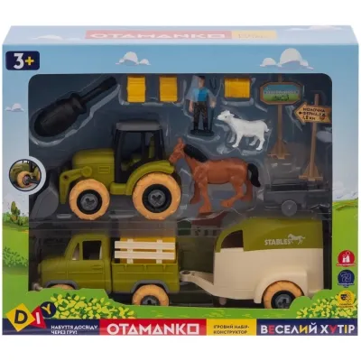 Игровой набор Otamanko Веселый хутор (трактор, грузовик, прицеп, фермер, лошадь, овца) (8827) Винница - изображение 7