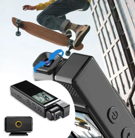 Видеокамера нагрудная Wi-Fi аккумуляторная боди камера с дисплеем 1.3 дюйма регистратор с фиксацией клипсой UKC L9 Коломия