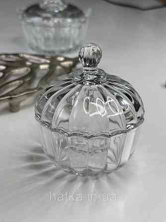 Цукорниця ємність для зберігання скляна "Перлина" 150 мл Київ