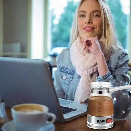 Кофеварка Domotec/RAF R-125 0,5 л, 650 Вт, белая, удобная ручка — компактная и функциональная техника Одесса - изображение 4