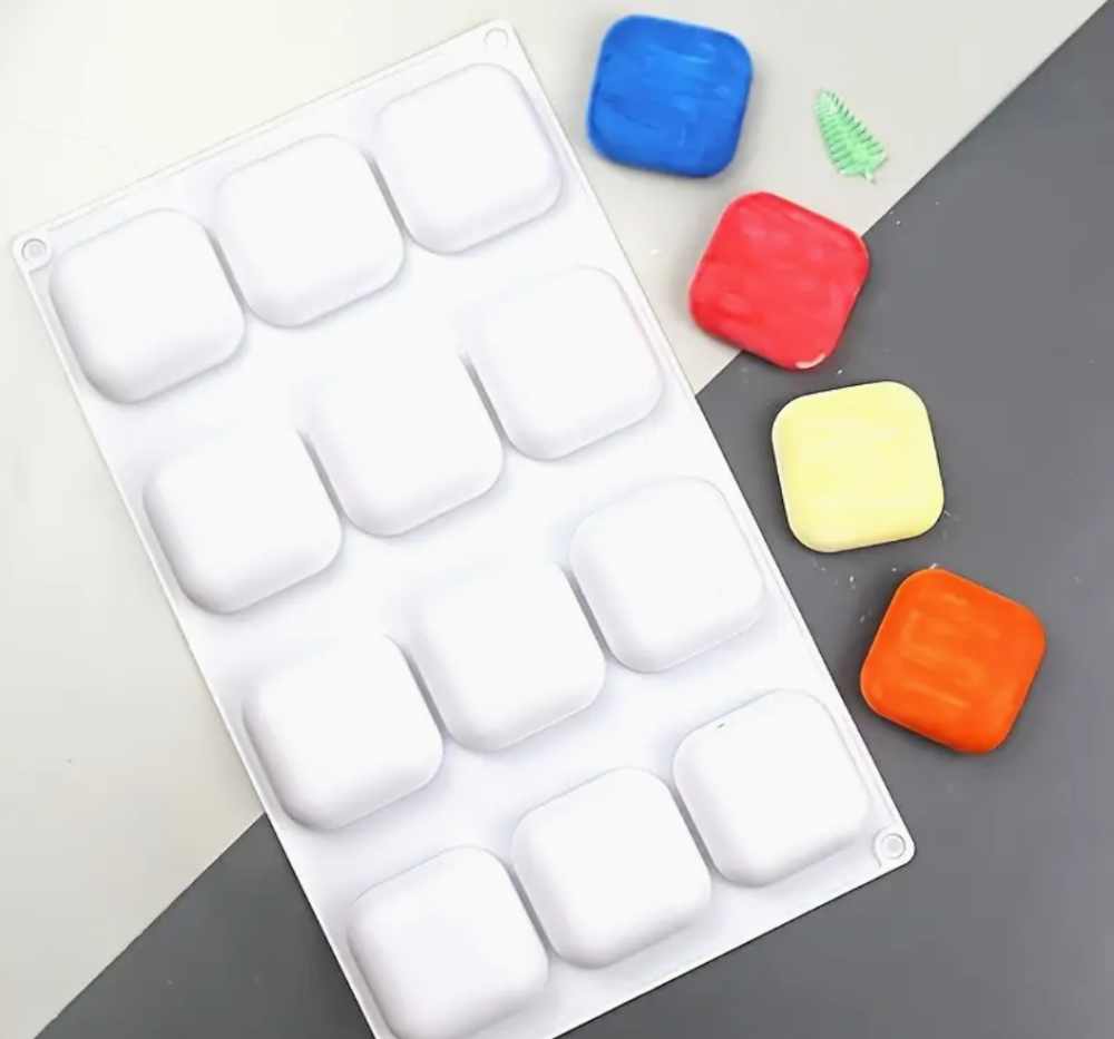 Силиконовая форма Кубик 29×17 см на 12 ячеек для приготовления конфет, мармелада и желе Одесса - изображение 3