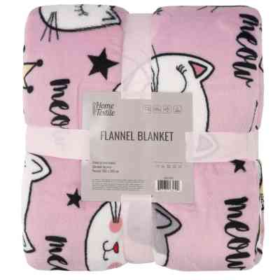Плед Ardesto Flannel 100% полиэстер, котики 160х200 см (ART0132PB) Винница