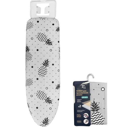 Чохол для прасувальної дошки 120*40см Ананаси сірий Виланд Житомир