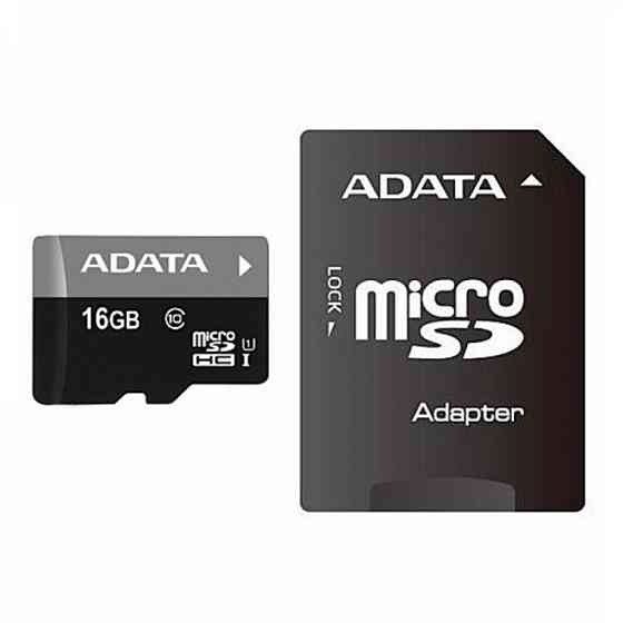 microSDHC (UHS-1) A-DATA Premier 16Gb Class 10 (R-80Mb/s) (adapter SD) Киев