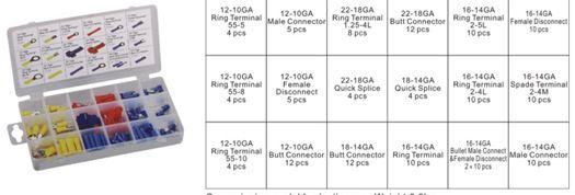 Коннектори обтискні для автомобільної електропроводки, комплект 160пр. Forsage F-794 Одесса - изображение 1