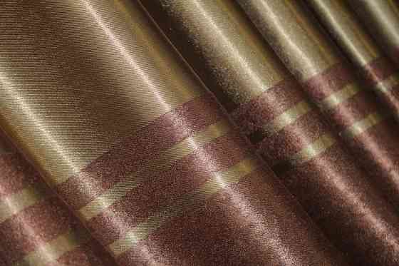 Шторна тканина софт колір коричневий з золотистим 1392ш Київ