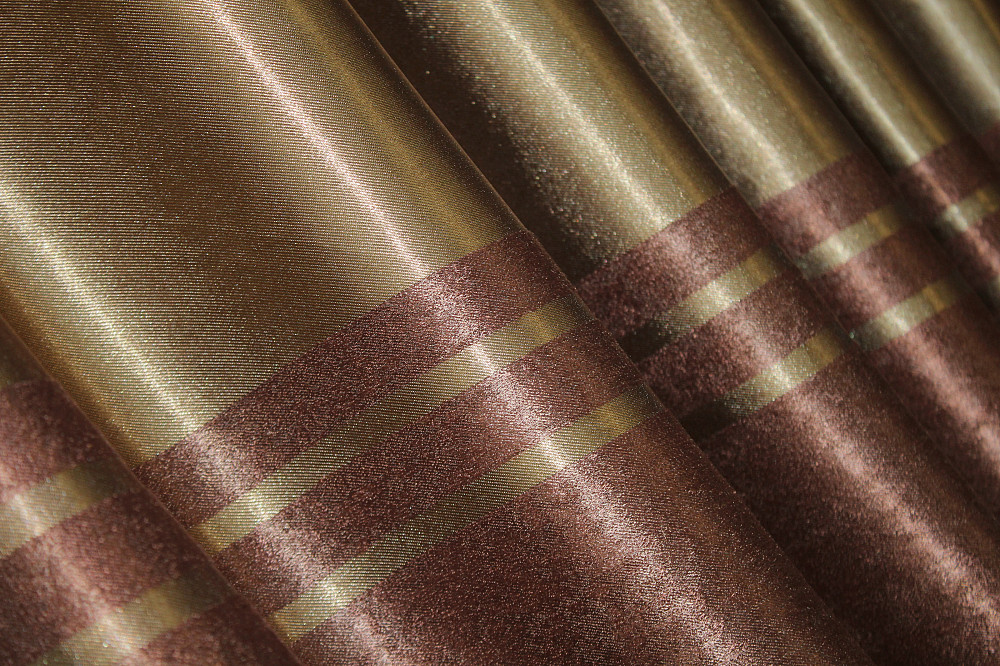 Шторная ткань софт цвет коричневый с золотистым 1392ш Киев - изображение 1