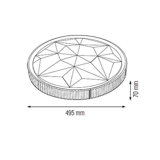 Світильник накладний "AZTEC-48" 48W 4200K (білий) Одеса
