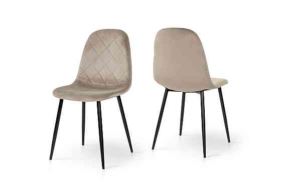 Стілець Ембер-L, чорний/ велюр бежевий Киев