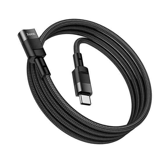 Кабель HOCO U107 Type-C Male to Type-C Female USB2.0 extension cable(L=1.2m) Black Київ