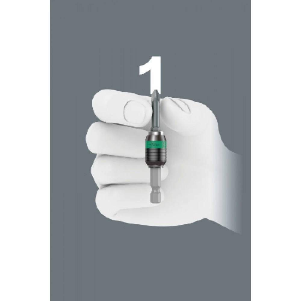 Тримач для швидкої зміни біт і свердел із фіксатором Wera Rapidaptor 887/4 RR 05052490001 Одеса - фото 7