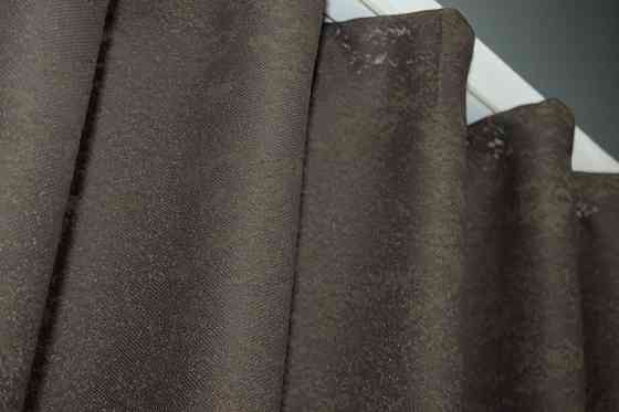 Комплект коротких штор VR-Textil Лен мрамор Pavliani № 1288ш 130х170 см 2 шт Темное какао (35-0064) Киев