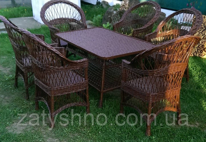 Кофейная садовая мебель плетеная Киев - изображение 3