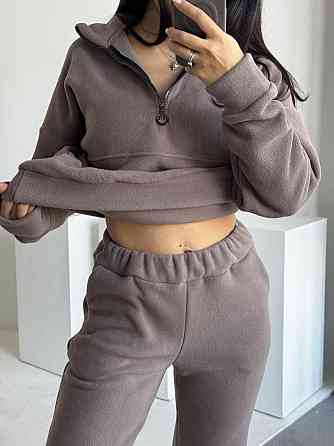 Женский теплый костюм двойка: кофта и штаны из турецкого флиса Мокко, 50/52 Одесса