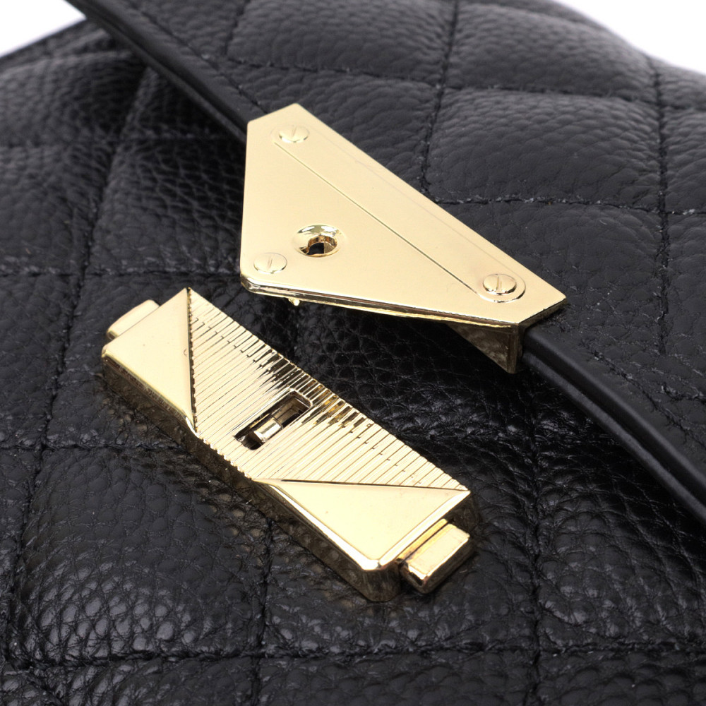 Модна жіноча сумка з оригінальною клямкою з натуральної шкіри Vintage 22671 Чорна Київ - фото 8