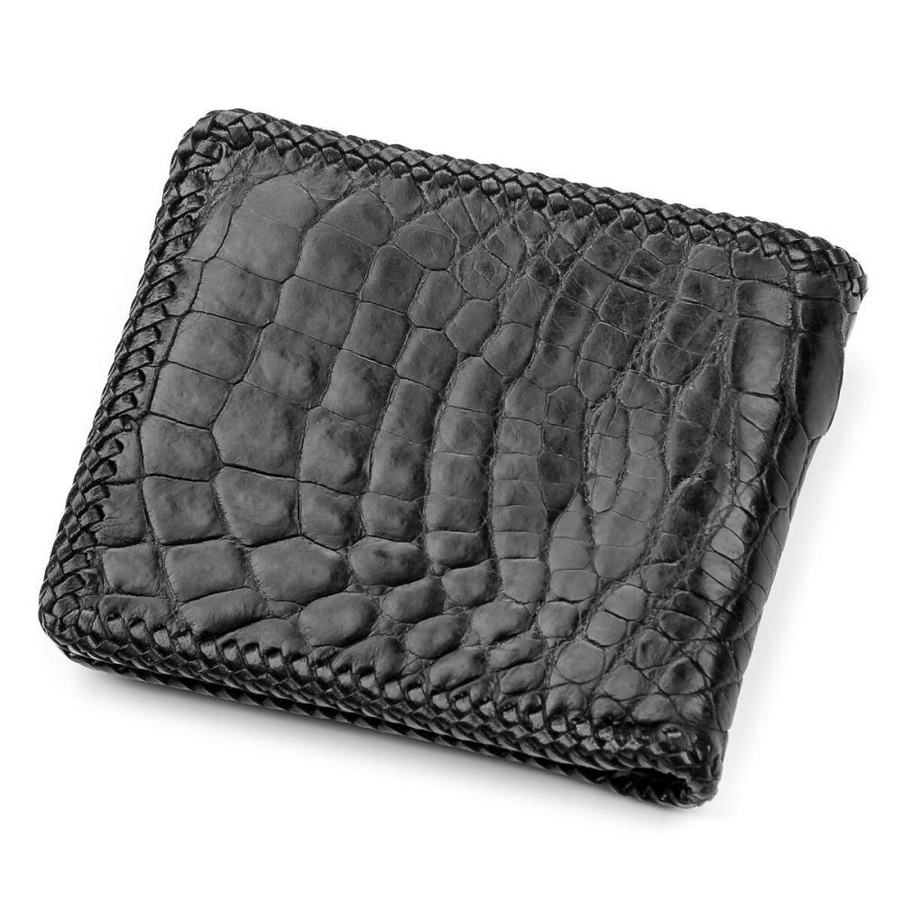 Портмоне из натуральной кожи крокодила Черное (CROCODILE LEATHER) Киев - изображение 1