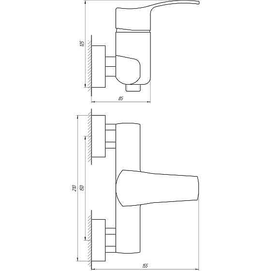 Змішувач для душу Globus Lux QUEENSLAND GLQU-105 (000008761) Київ